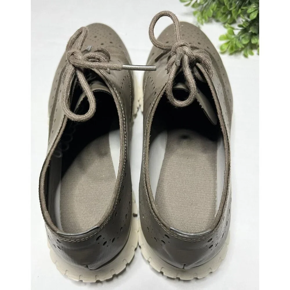 Cole Haan ZeroGrand Wingtip Oxford Shoe Mossy Brown Womens Size 8.5 ($90)